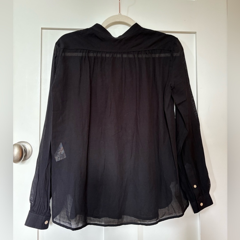 Wilfred Black Cotton Peplum Blouse Size XXS - Picture 3 of 9